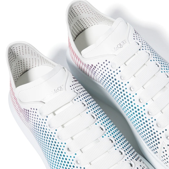 ALEXANDER MCQUEEN LARRY OVERSIZED PERFORATED SNEAKER (WHITE/MULTI) SIZE 42 - Picture 8 of 12